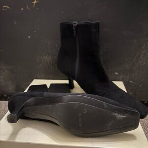 Black heeled ankle booties